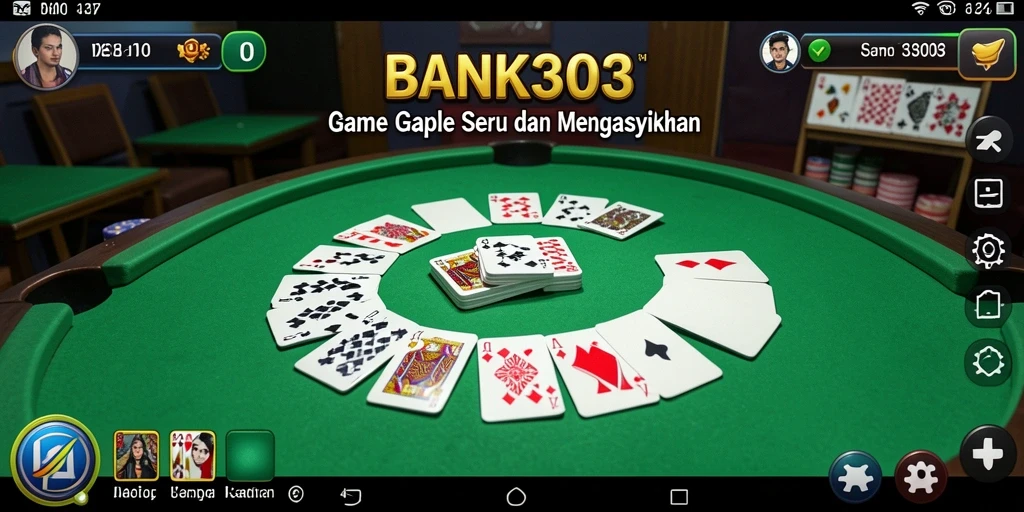 Screenshot menunjukkan gameplay seru Gaple di BANK303.