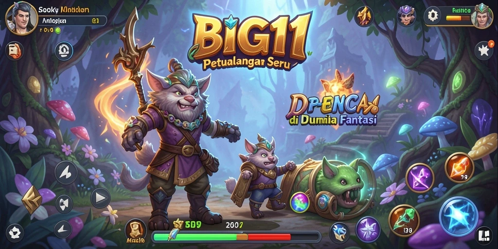 Tangkapan layar gameplay BIG11 dengan petualangan yang menegangkan.