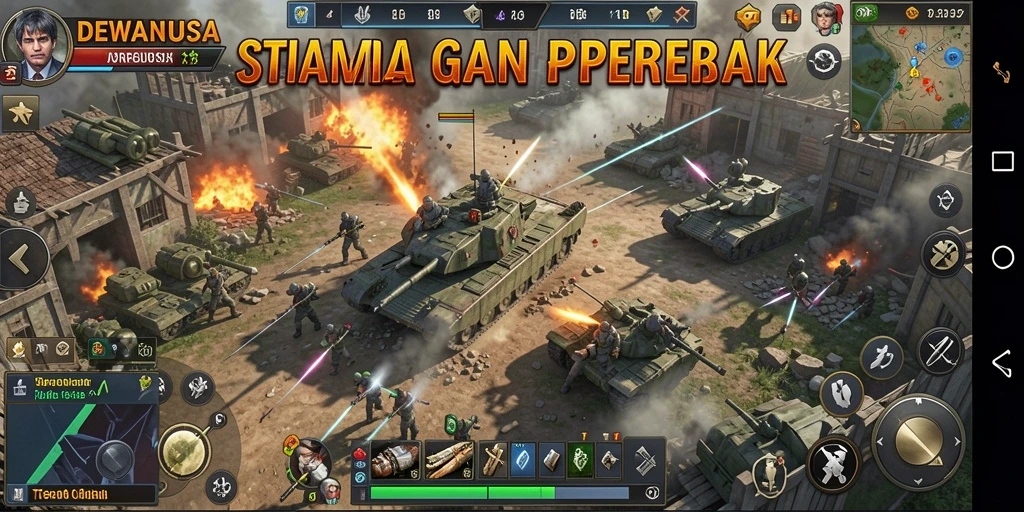 Tampilan gameplay seru DEWANUSA dengan strategi yang mendalam.