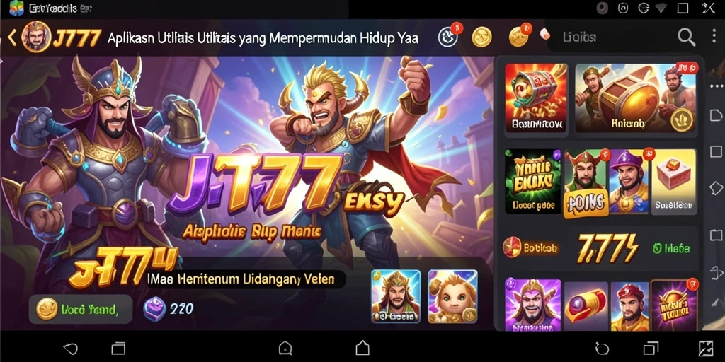 Tampilan aplikasi JT777 yang praktis dan fungsional.