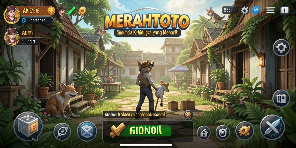 Tampilan gameplay MERAHTOTO yang mendalam dan interaktif.