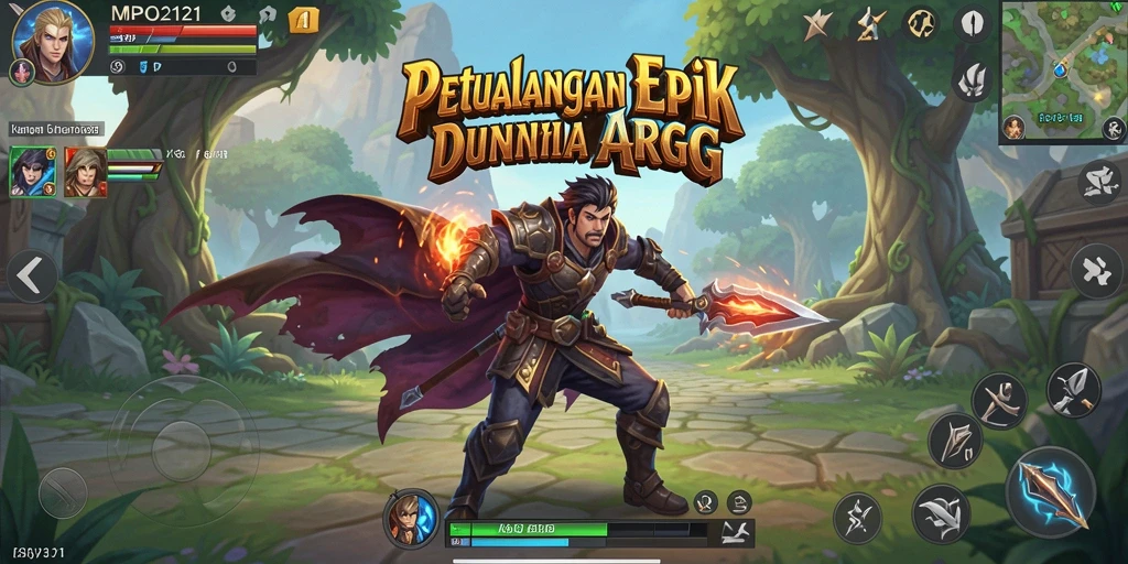 Screenshot MPO2121 menampilkan aksi pertempuran seru dengan lingkungan yang menarik.
