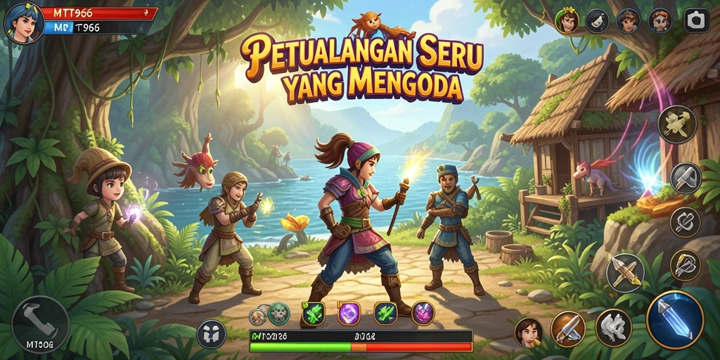 Gameplay MT966 yang mendebarkan dalam dunia petualangan.