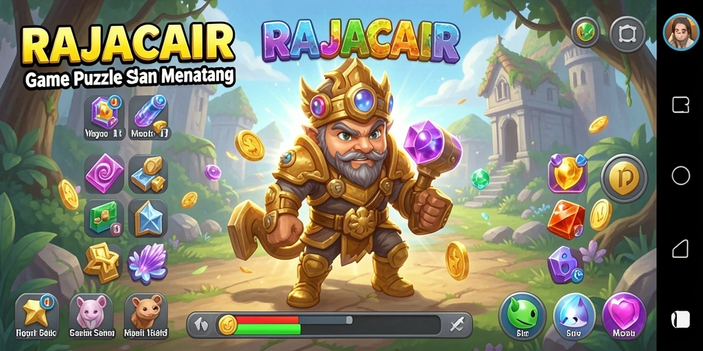 Screenshot gameplay RAJACAIR menampilkan tantangan puzzle yang menarik.
