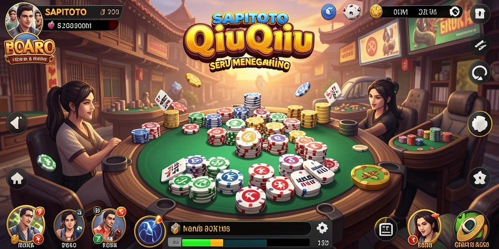 Screenshot menampilkan gameplay seru SAPITOTO QiuQiu.