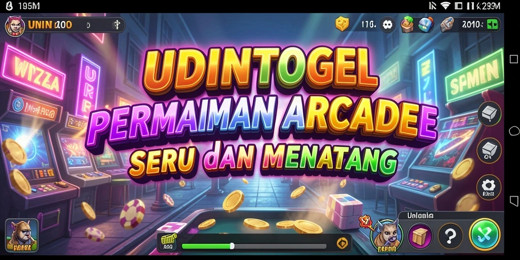 Screenshot gameplay UDINTOGEL yang menunjukkan aksi seru dalam game Arcade.