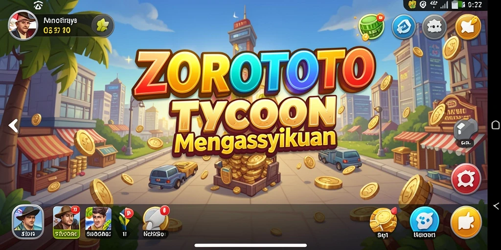 Screenshot ZOROTOTO menampilkan permainan Tycoon yang seru dan menantang.